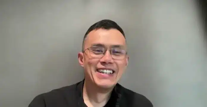 Changpeng Zhao, fundador da Binance, em conversa com Colin Wu. Fonte: YouTube/Reprodução.