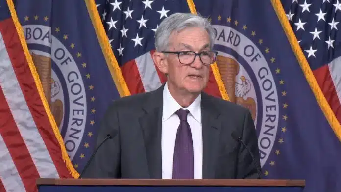 Jerome Powell, presidente do Fed, falando sobre Bitcoin. Fonte: Federal Reserve/Reprodução.