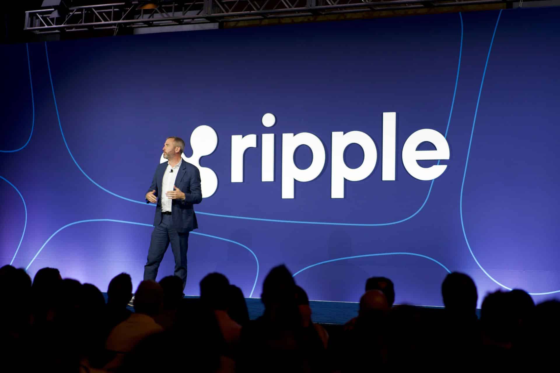 CEO da Ripple em evento, Brad
