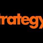 Novo nome e logotipo da Strategy, antiga MicroStrategy. Fonte: Strategy/Reprodução.