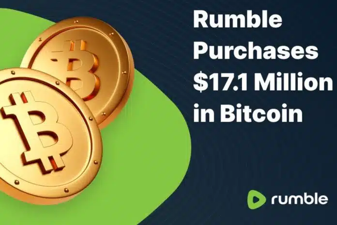 Rumble compra 188 bitcoins como reserva de valor