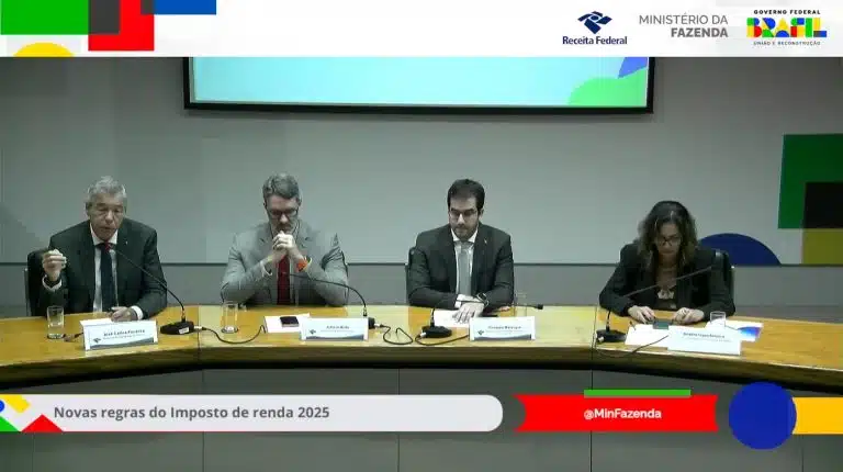 Live da Receita Federal do Brasil sobre Imposto de Renda 2025. Fonte: YouTube/Reprodução.