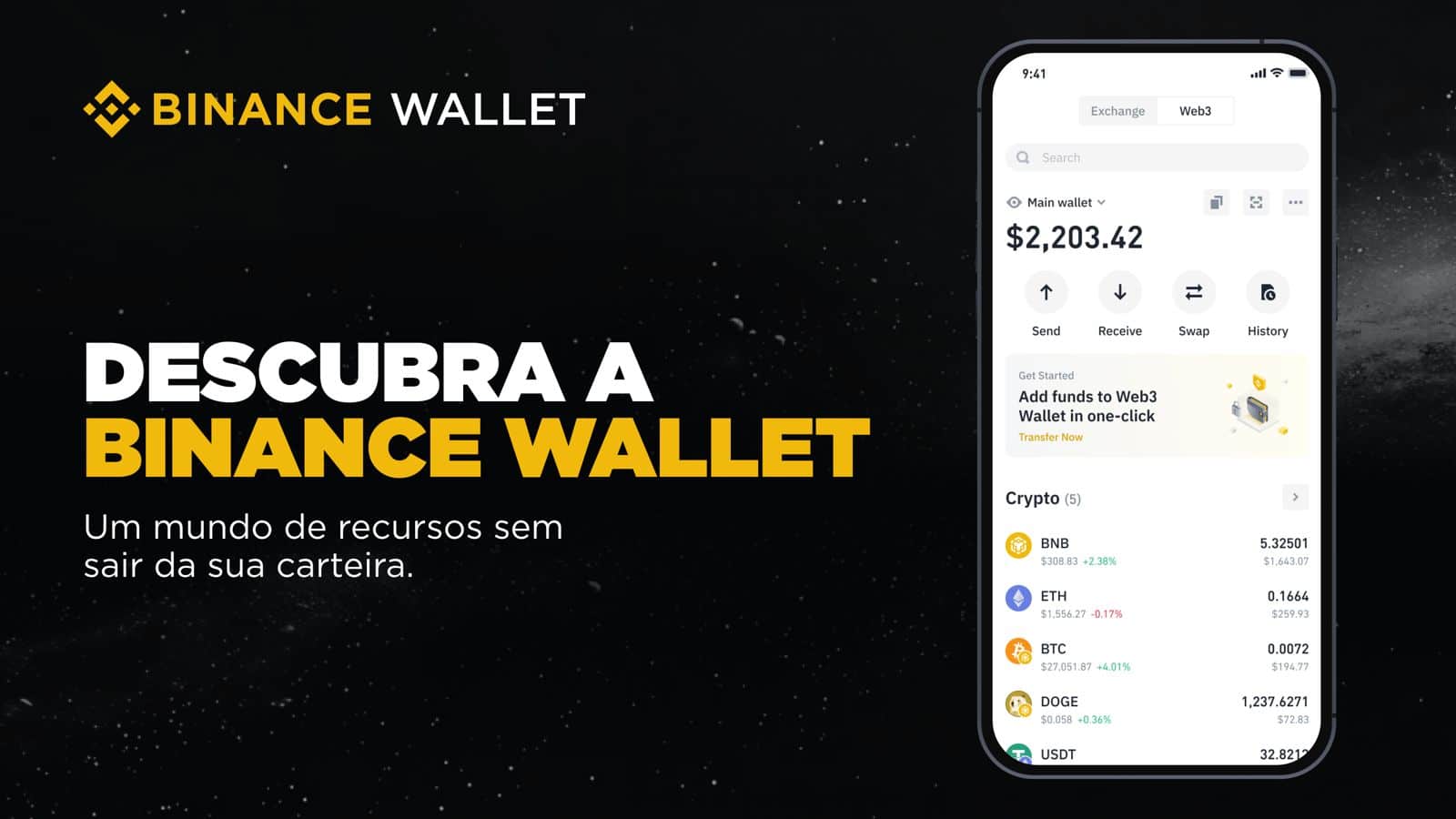 Binance Wallet relançada no Brasil