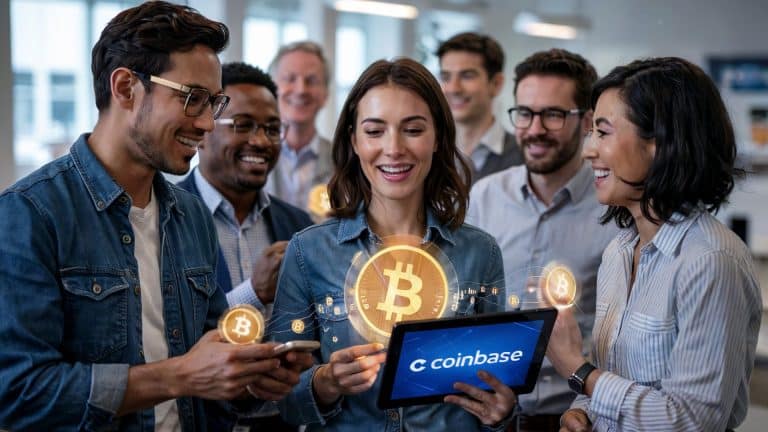 Investidores observando novo produto de bitcoin da Coinbase