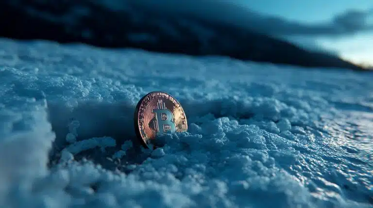 Inverno das criptomoedas. Fonte: Midjourney.