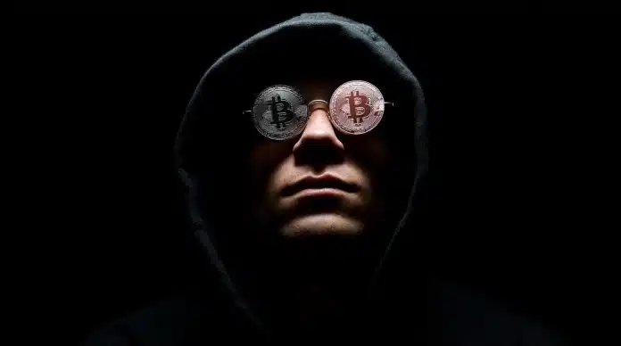 Hacker de criptomoedas. Fonte: Midjourney.