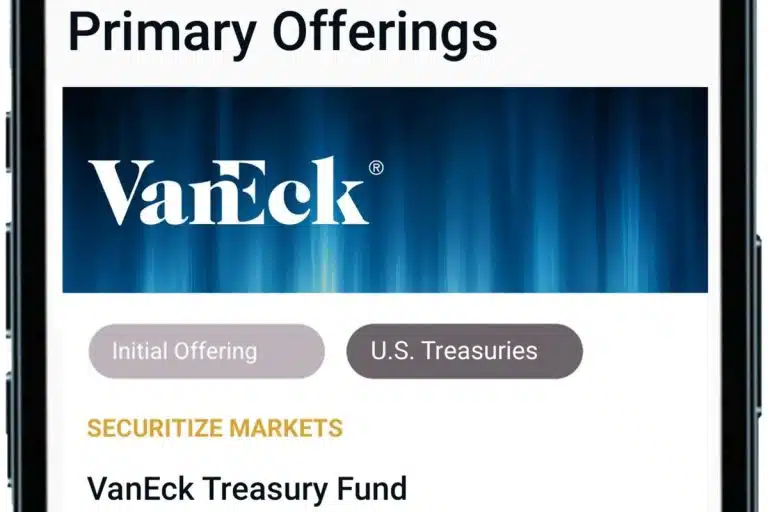 Aplicativo da VanEck, grande gestora de ativos mundial