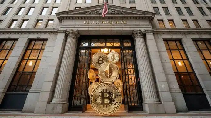 Bitcoin e criptomoedas entrando em banco dos EUA pela porta da frente