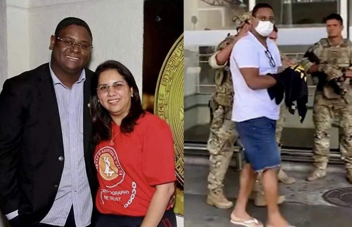 Faró dos bitcoins e esposa