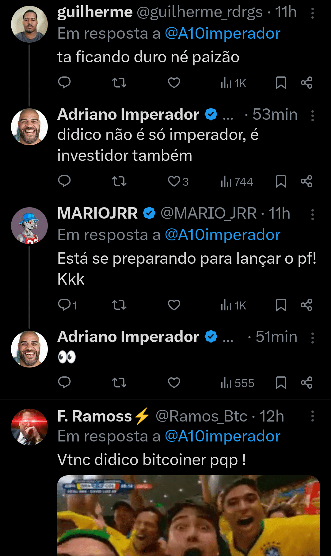 Imperador deixa no ar possibilidade de lançar sua própria criptomoeda