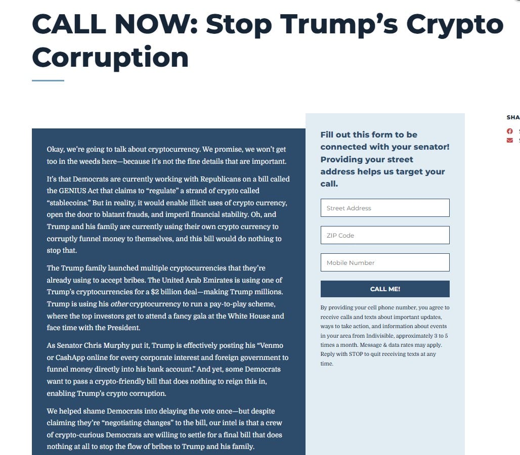 Indivisible Anti projeto bitcoin
