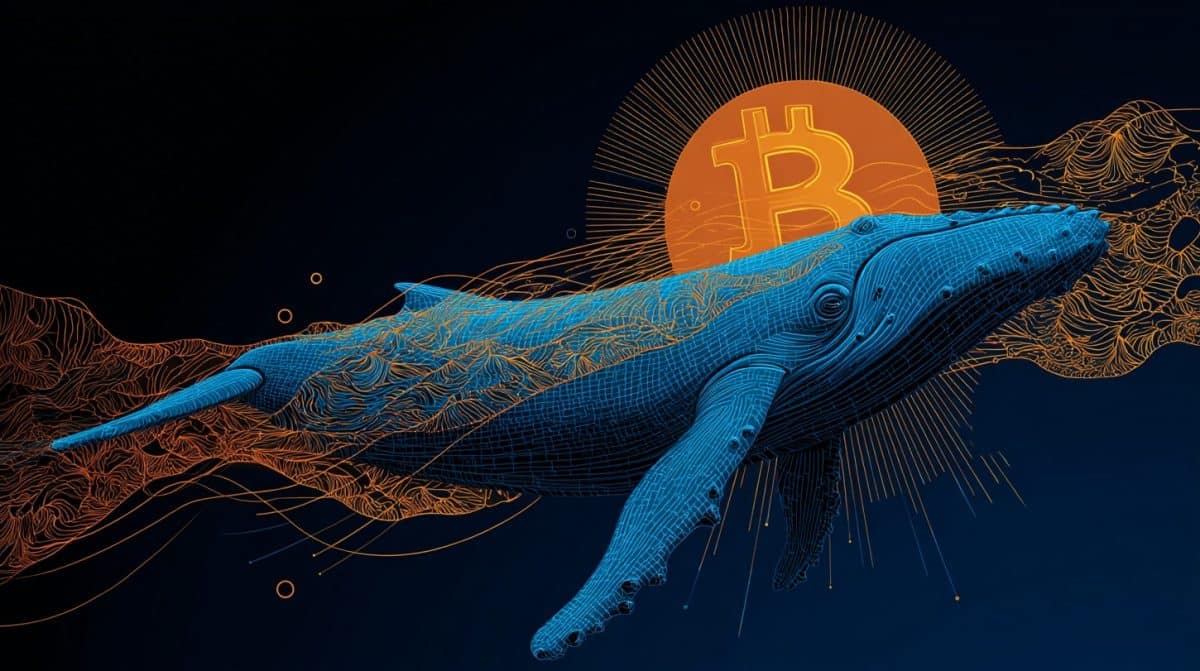 Baleia de Bitcoin. Fonte: Midjourney.