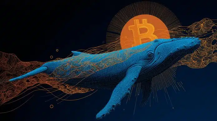 Baleia de Bitcoin. Fonte: Midjourney.