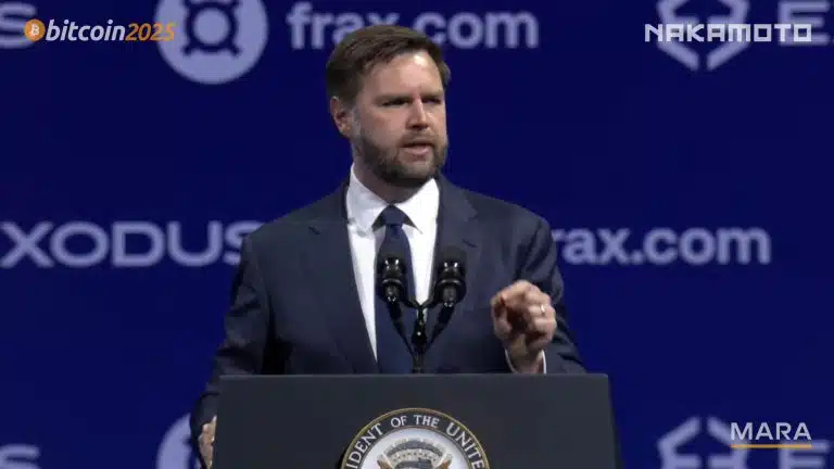JD Vance na Bitcoin 2025. Fonte: Bitcoin Magazine/Reprodução.
