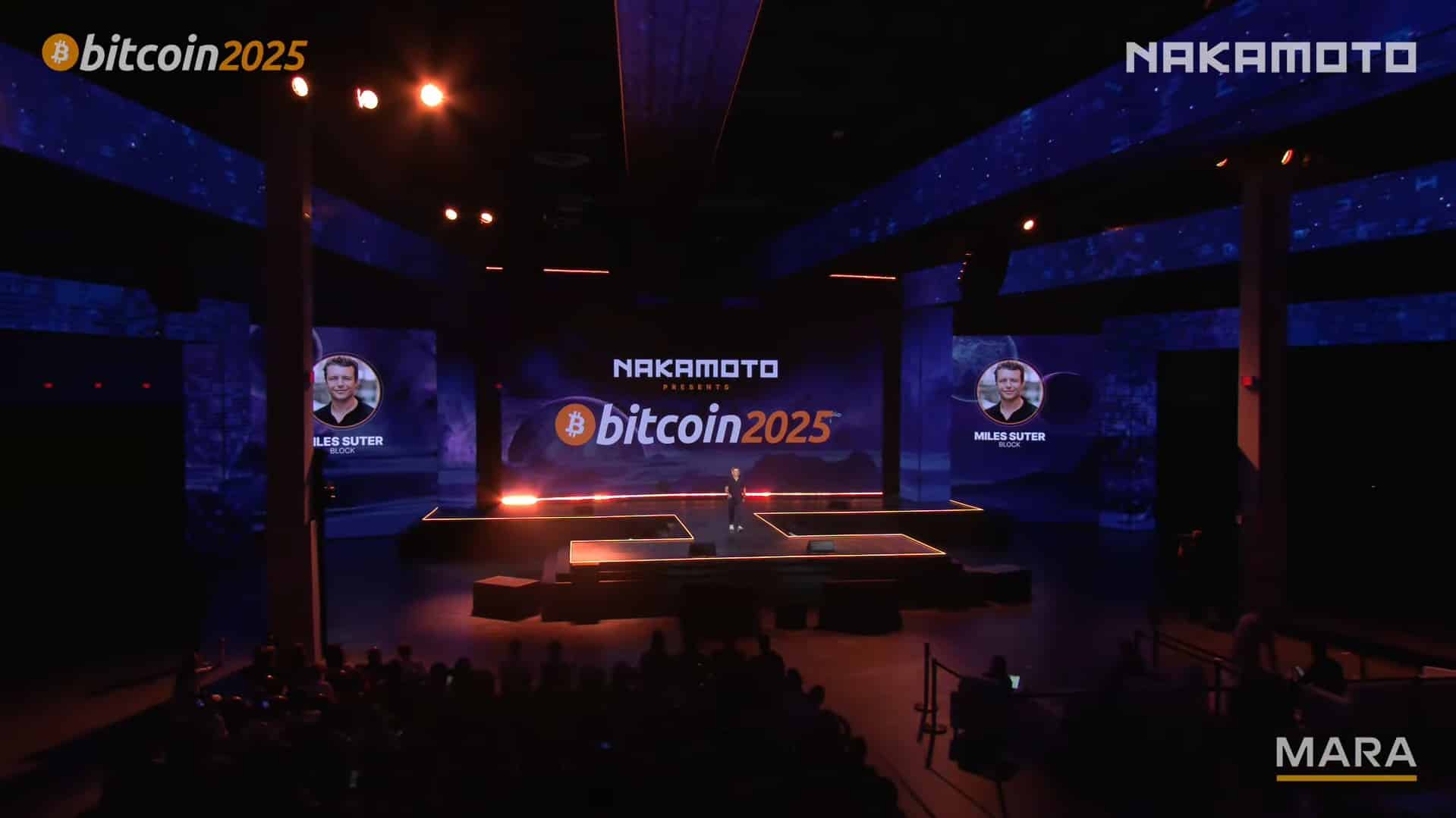 Miles Suter, executivo da Block, na conferência Bitcoin 2025. Fonte: Bitcoin Magazine/Reprodução.