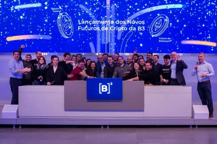 B3 lança novos futuros de criptomoedas Ethereum Solana