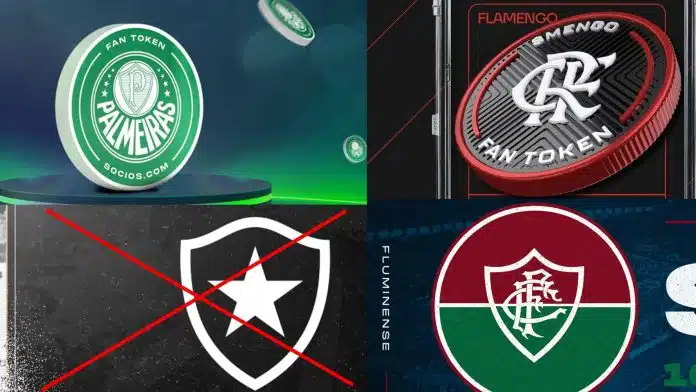 Representações de criptoativos de times brasileiros que disputam a Copa do Mundo de Clubes da FIFA, menos do Botafogo