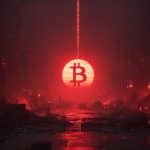 Bitcoin em queda. Fonte: Midjourney.