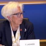Christine Lagarde, presidente do BCE. Fonte: YouTube/Reprodução.