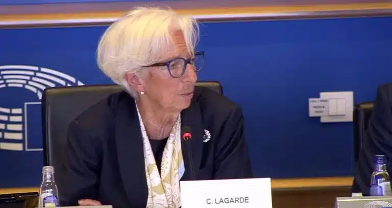 Christine Lagarde, presidente do BCE. Fonte: YouTube/Reprodução.