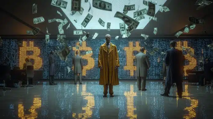 Trader de Bitcoin. Fonte: Midjourney.