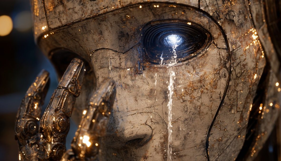 Robô triste (Imagem: Livecoins)