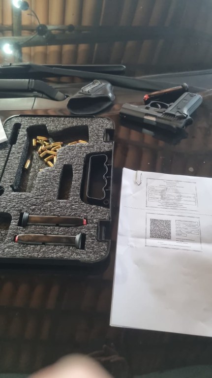 Armas de fogo apreendidas pela PF em operação