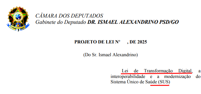 Deputado quer melhorar a tecnologia do SUS