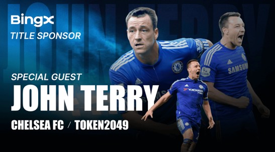 BingX é patrocinadora master do TOKEN2049 Singapura 2025 com presença especial de John Terry, lenda do Chelsea