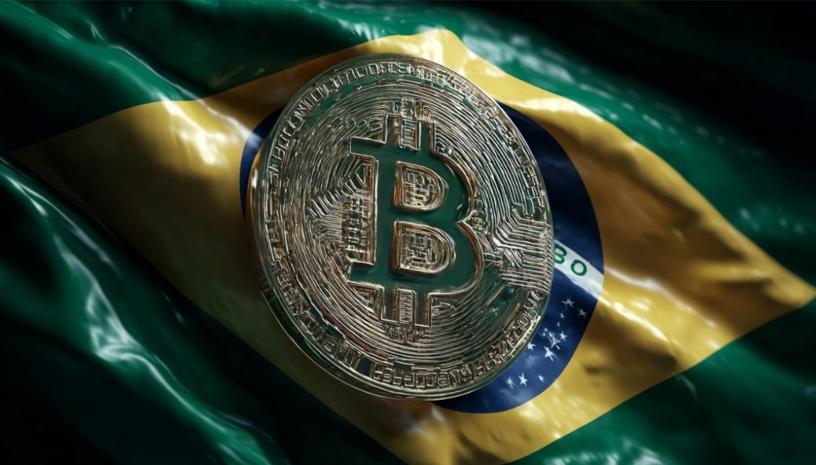 Bitcoin sob a bandeira do Brasil