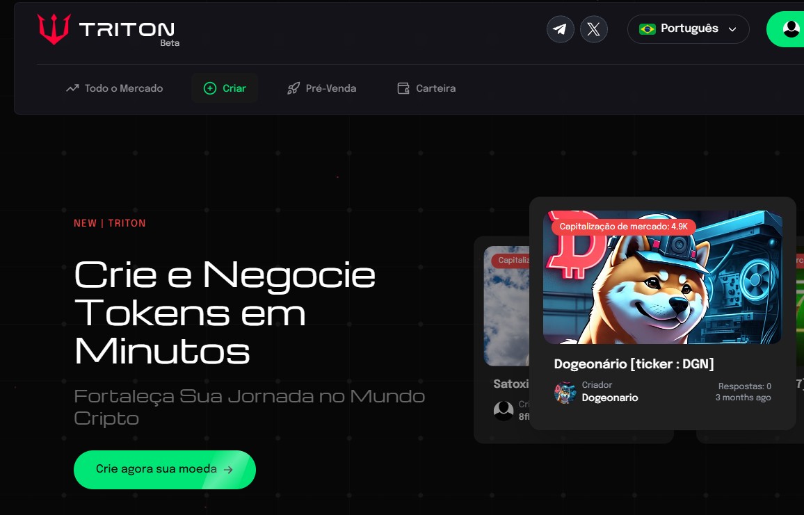 Triton criar memecoin
