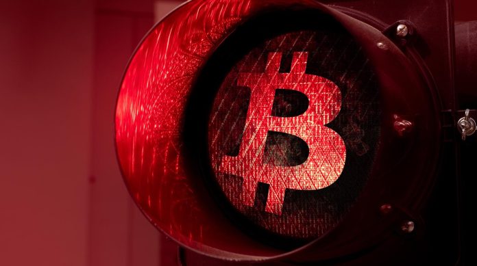 Bitcoin em sinal de alerta.