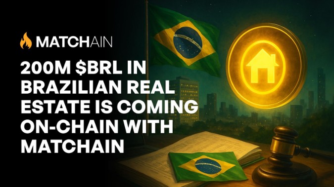 200 milhões de reais em imóveis brasileiros estão chegando na cadeia com a Matchain