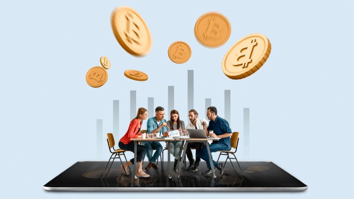 Pessoas conversando sobre bitcoin Pessoas conversando sobre bitcoin