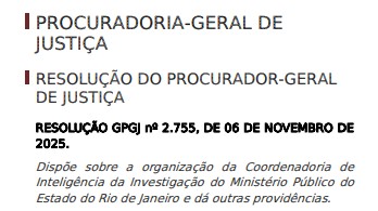Procurador-Geral de Justiça do Ministério Público do Rio de Janeiro cria novo núcleo de investigação e rastreio de criptomoedas