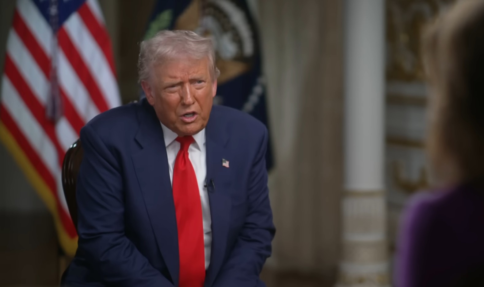 Donald Trump falando sobre criptomoeda no programa '60 Minutes'. Fonte: YouTube/Reprodução.