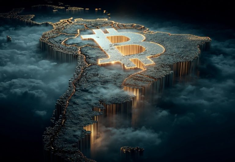 Brasil bitcoin mapa (imagem gerada por IA)