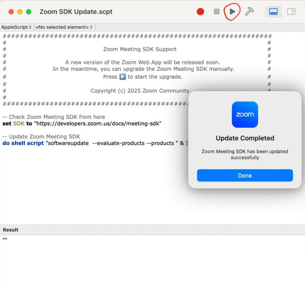 Desenvolvedor alerta que há “muito espaço em branco para esconder códigos maliciosos” na suposta atualização do Zoom sugerida pelos golpistas. Fonte: Tay/X.