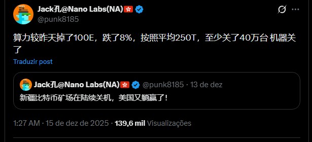 Ex-presidente da Canaan, uma das maiores fabricantes de ASICs para mineração de Bitcoin do mundo, afirma que governo chinês está fechando mineradoras no país. Fonte: X.