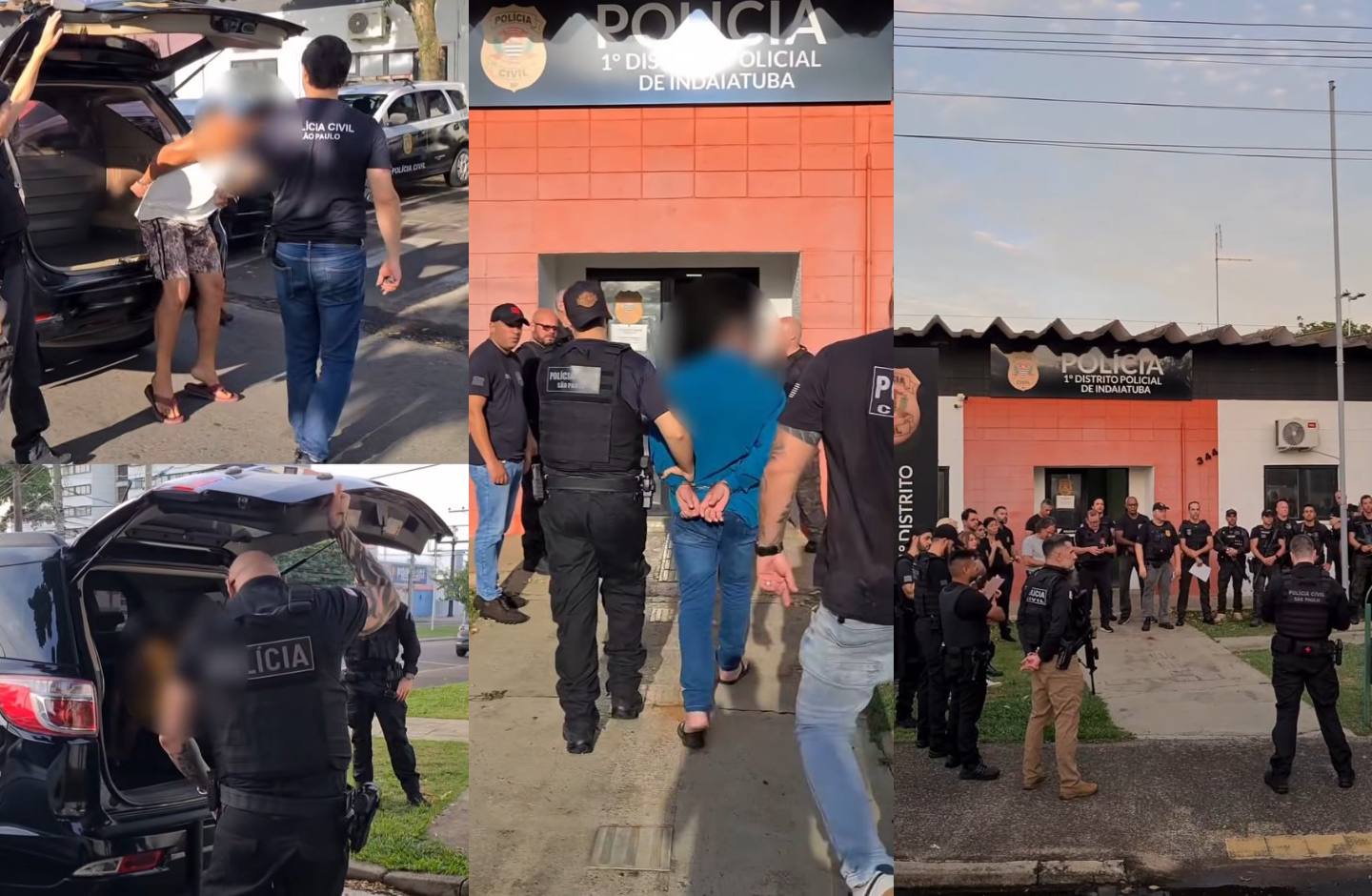 Polícia prendeu oito suspeitos de roubar R$ 300 mil em criptomoedas e um segue foragido. Imagens: GCI/Reprodução.