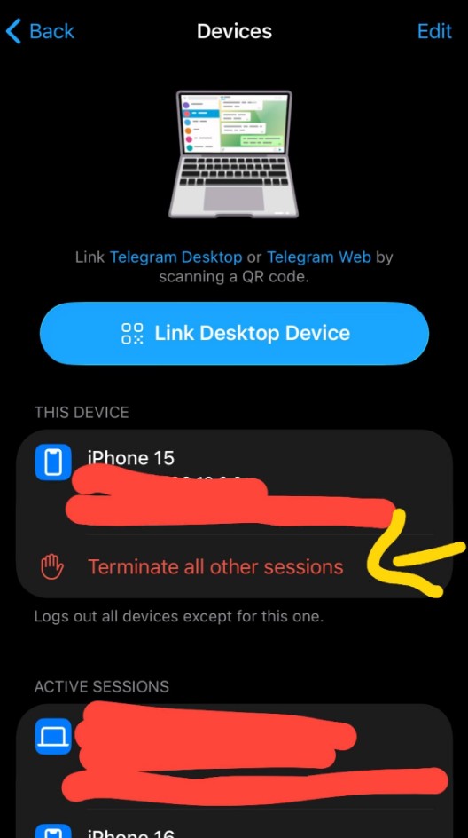 Desenvolvedor alerta que Telegram da vítima será usado para atacar seus contatos, portanto, ela deve agir rapidamente. Fonte: Tay/X.