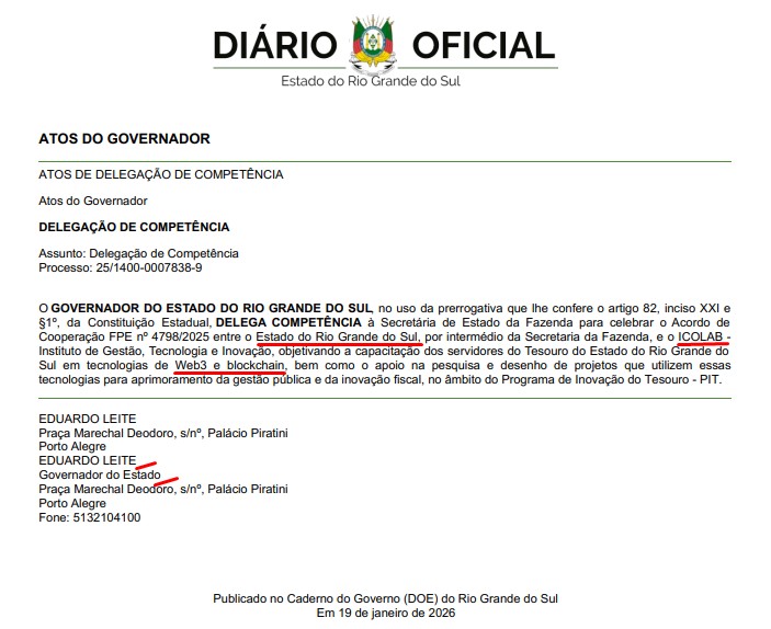 Eduardo Leite encaminhou possibilidade de utilização de tecnologia das criptomoedas na gestão pública gaúcha