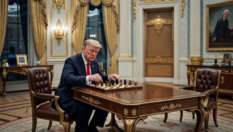 Trump jogando xadrez