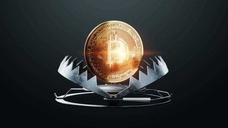 Bitcoin em destaque de armadilha prata correção queda