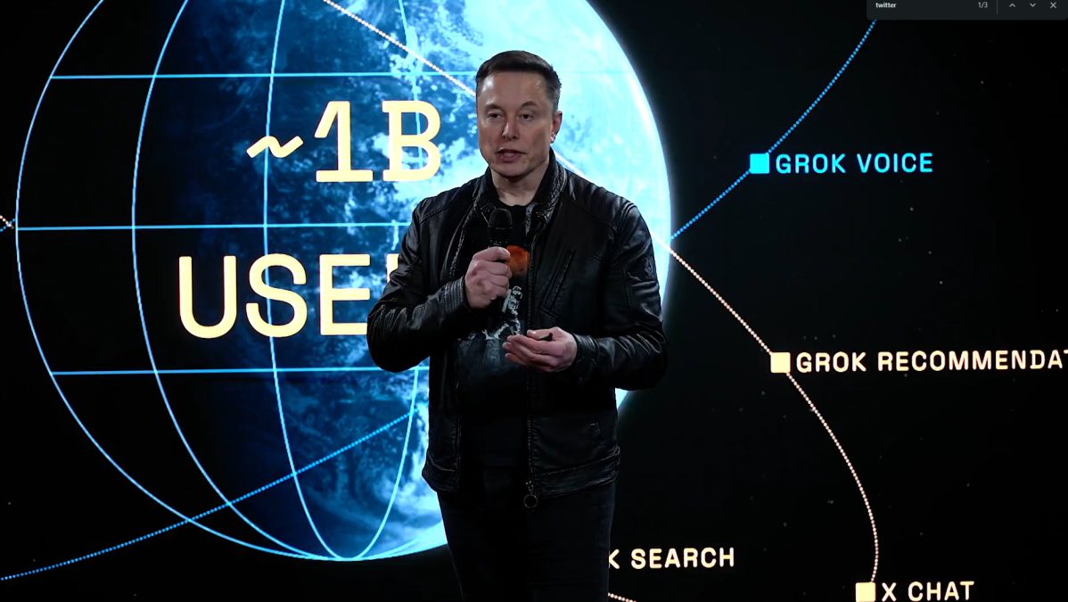Elon Musk apresentação 2026 jan 1 bi users