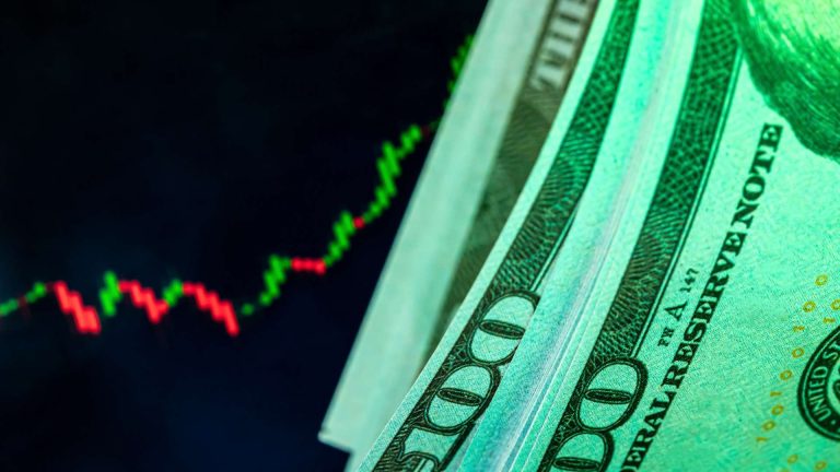 Gráfico do Dólar em alta