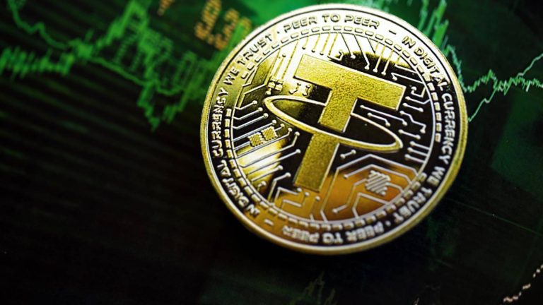 Tether com gráfico investe