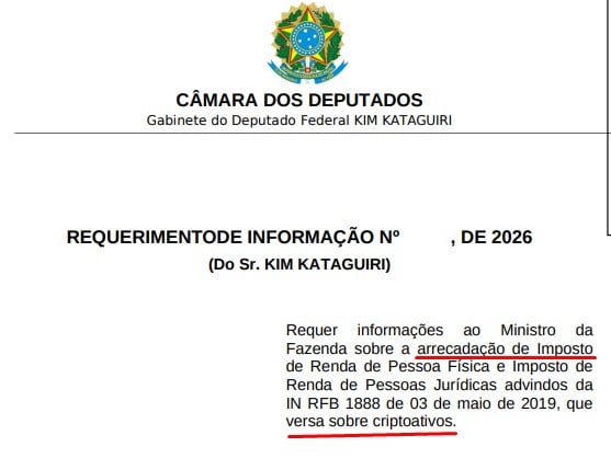 Kim Kataguiri cobra Receita Federal do Brasil por clareza em dados de contribuintes que investem em criptomoedas