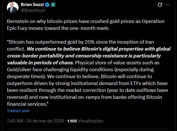Trecho de carta da Bernstein, compartilhada por editor executivo do Yahoo Finance!, enviada aos seus clientes. Fonte: X.