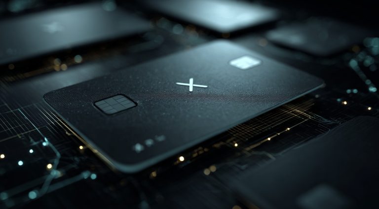 Ilustração de cartão de débito do X Money. Imagem: Midjourney.